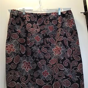 Talbots size 14, navy, red, white skirt EUC